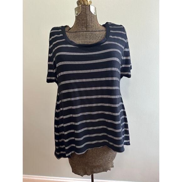 BCBGeneration black and white striped tee size L - Picture 1 of 6